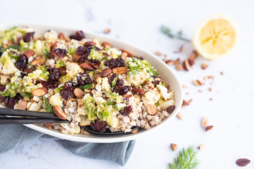 Nuts for Life - Pearl barley, pine nut and almond salad