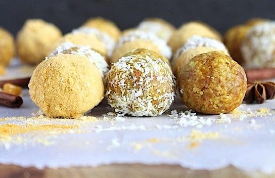 Nuts for Life - Golden spiced mango coconut bliss bites