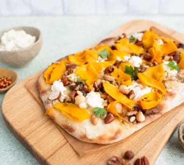 Nuts for Life - Pumpkin, Ricotta & Mixed Nut Pizza recipe